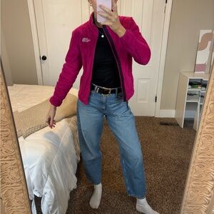 The North Face Hot Pink Plush Fleece Zip Jacket